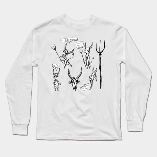 Little Demon Sticker Sheet Long Sleeve T-Shirt